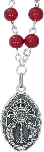 Needzo Sacred Blessed Sacrament Chaplet with How to Prayer Card, Catholic Devotional Rosary Beads with Instruction Guide, Religious Gift in Kuwait