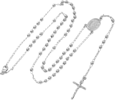 Virgin Mary Bead Necklaces Religious Cross Y Necklace Rosary Necklace Jewelry for Women in Saudi Arabia