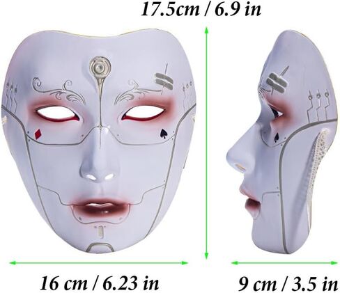 Halloween Ancient Style Handsome Mask Mechanical Adult Beauty Mask Role Playing Cosplay Decorative Mask Party in Kuwait