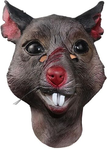 Halloween mask，Latex mouse head mask, animal mouse mask, Halloween costume, party prop in Kuwait