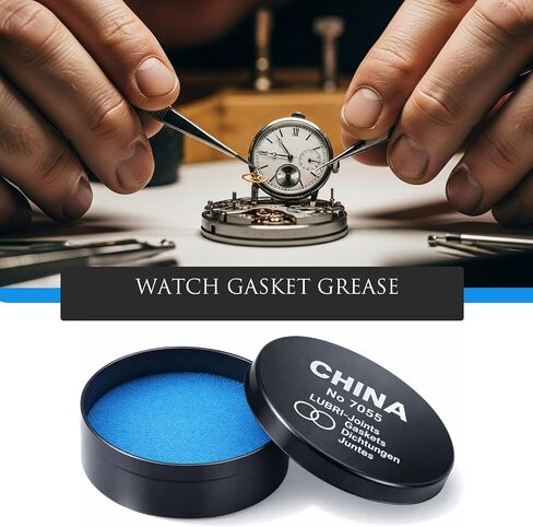 Lounsweer 2 Pcs Waterproof Watch Gasket Grease Professional Watch Paste Repair Kit Sealing Grease Lubricator Silicone Sealant Box O Ring Pocket Clock Lubricant Diver for DIY Watchmaker Maintenance in Kuwait