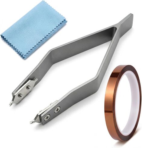 Watch Strap Changing Kit, Scratch-Free 7825 Style Spring Bar Pliers with 5mm Protective Tape & Suede Mat, Reinforced Alloy Steel Tool for Luxury Watches, 1.0mm & 1.4mm Tips in Saudi Arabia