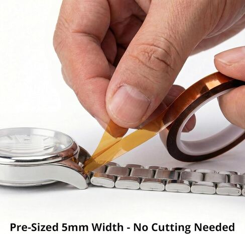 Watch Strap Changing Kit, Scratch-Free 7825 Style Spring Bar Pliers with 5mm Protective Tape & Suede Mat, Reinforced Alloy Steel Tool for Luxury Watches, 1.0mm & 1.4mm Tips in Saudi Arabia