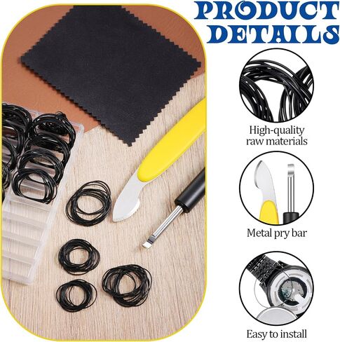Xthrotsenk 200Pcs Watch Gaskets Assorted Rubber Watch O Rings Assortment Watches Seal Gasket Kit Watches O Rings Seals Gaskets Set Case Back Gasket O-Ring Replacement Caseback Oring Repairing in Saudi Arabia