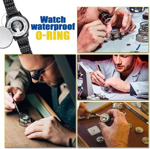 Xthrotsenk 200Pcs Watch Gaskets Assorted Rubber Watch O Rings Assortment Watches Seal Gasket Kit Watches O Rings Seals Gaskets Set Case Back Gasket O-Ring Replacement Caseback Oring Repairing in Saudi Arabia