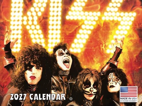 KISS Calendar 2025 Wall Calander Monthly Music Band Merch 12 Month | American Made In The USA in Kuwait