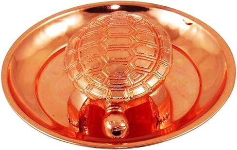 Rasakraft Copper Vastu Tortoise Plate Set, Feng Shui Tortoise, Career Gift in Saudi Arabia