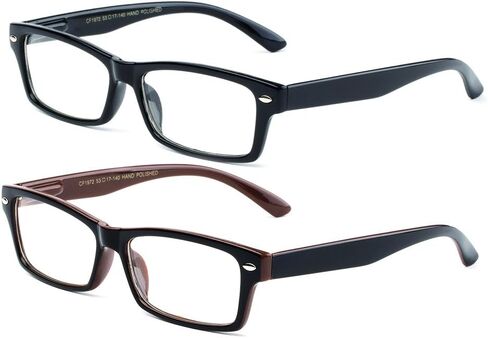 Newbee Fashion - Simple Sleek Squared Fashion Eye Glasses Clear Lens Frames for Women and Men Cosplay Accessories in Saudi Arabia