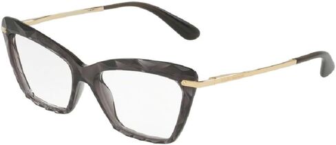 Dolce&Gabbana DG5025 504 53M Transparent Grey Cateye Eyeglasses for Women+ Bundle with Accessory Eyewear Kit in Kuwait