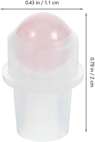 Didiseaon 9Pcs Essential Oil Roller Ball Tops for 10ml Oil Bottles, Replacement Rollers with Rose Quartz Roll-On Applicator Inserts for Aromatherapy DIY Blends Travel in Kuwait