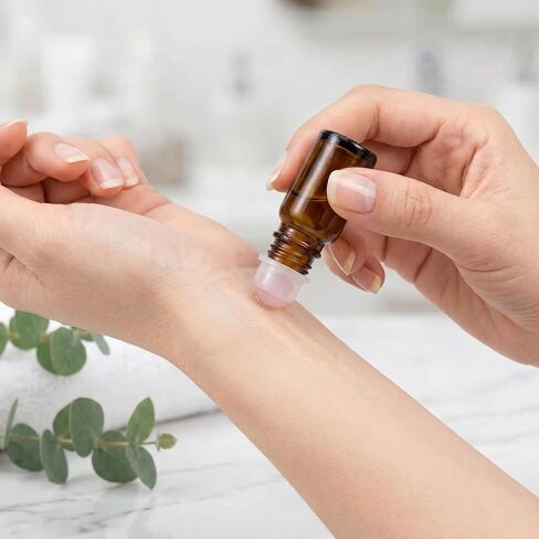 Didiseaon 9Pcs Essential Oil Roller Ball Tops for 10ml Oil Bottles, Replacement Rollers with Rose Quartz Roll-On Applicator Inserts for Aromatherapy DIY Blends Travel in Kuwait