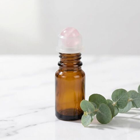 Didiseaon 9Pcs Essential Oil Roller Ball Tops for 10ml Oil Bottles, Replacement Rollers with Rose Quartz Roll-On Applicator Inserts for Aromatherapy DIY Blends Travel in Kuwait