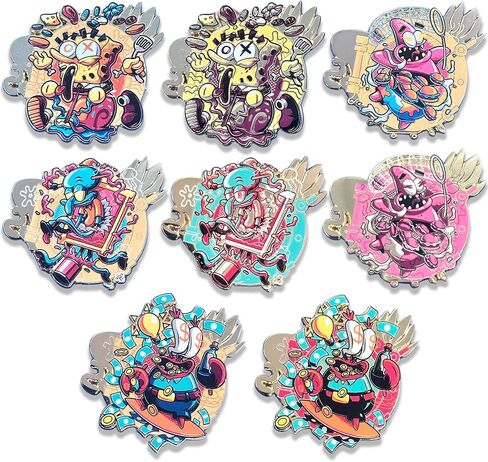 SpongeBob SquarePants Blind Bag Mystery Enamel Pin | Krusty Porthole Series | Officially Licensed Nickelodeon | Zen Monkey Studios in Kuwait