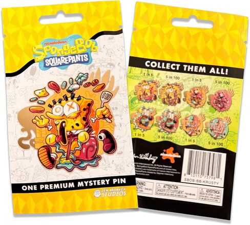SpongeBob SquarePants Blind Bag Mystery Enamel Pin | Krusty Porthole Series | Officially Licensed Nickelodeon | Zen Monkey Studios in Kuwait