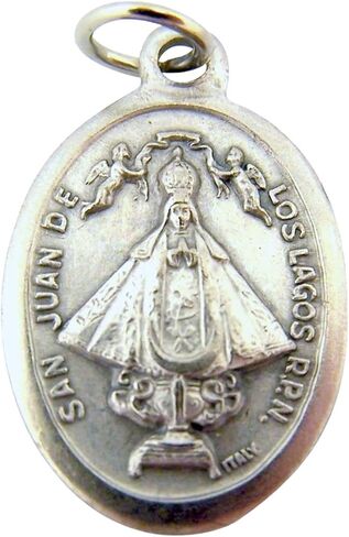 Catholic Saint Medals Silver Toned Base Our Lady of San Juan De Los Lagos Medal, 1 Inch in Saudi Arabia