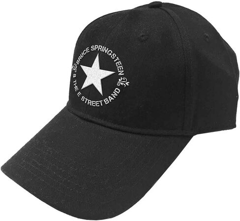 Bruce Springsteen Baseball Cap Circle Star Logo Official Black Strapback Size One Size in Saudi Arabia