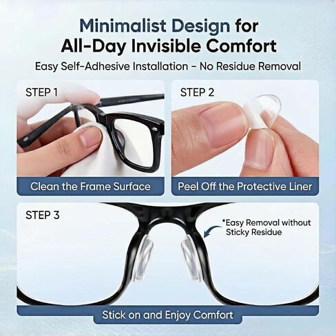 Nose Pads for Glasses Anti Slip for Ray-Ban Meta Wayfarer, 10 Pairs | Silicone Nose Pads for Glasses, Sunglasses, Keep Glasses from Sliding Nose, Transparent, in Saudi Arabia