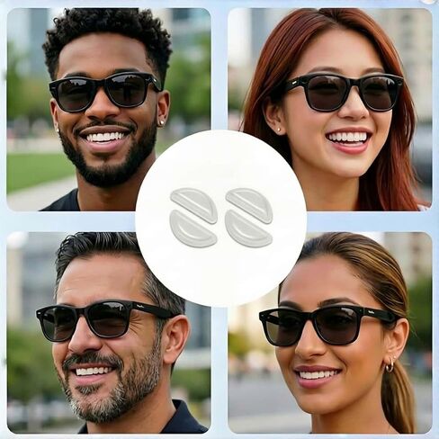 Nose Pads for Glasses Anti Slip for Ray-Ban Meta Wayfarer, 10 Pairs | Silicone Nose Pads for Glasses, Sunglasses, Keep Glasses from Sliding Nose, Transparent, in Saudi Arabia