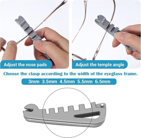 1PCS Eyeglass Frame Adjustment Tool with 2PCS 3-in-1 Screwdriver Kit, Eyeglass Repair Kit Glasses Tightener Professional Frame Bender for Temple Arm & Nose Pad Adjusting, DIY Glasses Repair Tightening in Kuwait