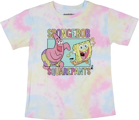 Spongebob Squarepants Girls' Pastel Tie Dye Kids T Shirt Tee in Saudi Arabia