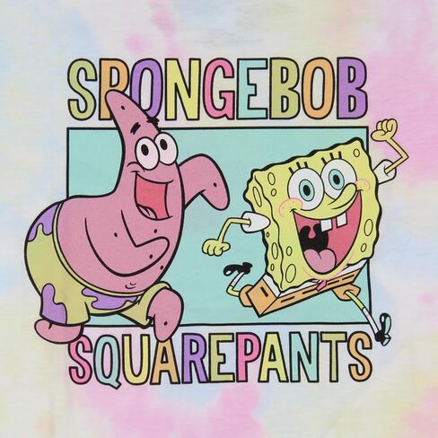 Spongebob Squarepants Girls' Pastel Tie Dye Kids T Shirt Tee in Saudi Arabia