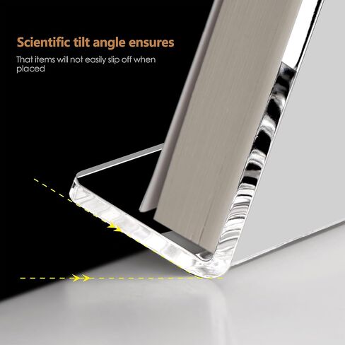 2 Pack Acrylic Book Display Holder, 6x9 inch A5 Letter Size, Clear Easel Base Stand Vinyl Record Rack for Display Album, CD, Magazine, Postcard, Picture, Plate, LP Cover, Artworks, Phone, Tablet in Kuwait