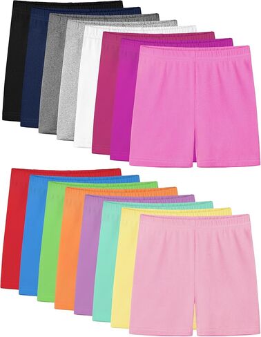 Ruisita 16 Pack Girls Biker Cartwheel Shorts Toddler Under Dress Dance Short for Kids in Kuwait