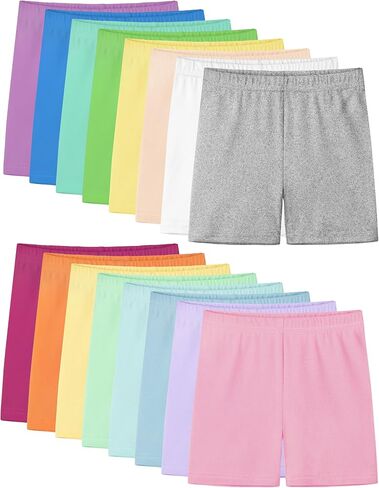 Ruisita 16 Pack Girls Biker Cartwheel Shorts Toddler Under Dress Dance Short for Kids in Kuwait