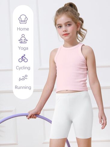 Ruisita 16 Pack Girls Biker Cartwheel Shorts Toddler Under Dress Dance Short for Kids in Kuwait