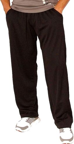 Crazee Wear Style 600 Micro Fiber Workout and Leisure Solid Black Pants in Kuwait