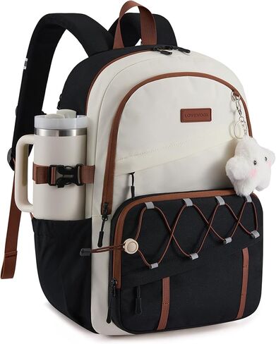 LOVEVOOK School Backpack for Teen Girls - Large Capacity College Student Laptop Backpack,Lightweight Cute Kid Bookbag with Water Bottle Holder, Ideal for school, Travel & Daily Use Fit 15.6" Laptop in Kuwait