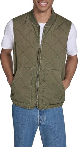 Levi's Men's Diamond Quilted Utility Vest in Kuwait