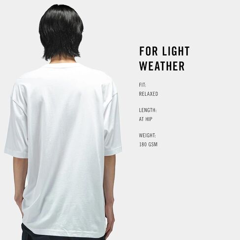 تي شيرت قطني رجالي من Alpha Industries - تي شيرت بأكمام قصيرة ومقاس مريح للارتداء الكاجوال، قميص ناعم خفيف الوزن بياقة مستديرة in Kuwait