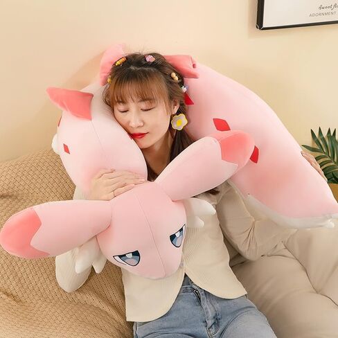 OSOCU 60 Inch Pink Chillet Plush Toys - Giant Soft Figure Doll - Huggable Stuffed Animal Plushies - Furry Stuffed Animal Pillow Gifts for Kids Girlfriend in Kuwait