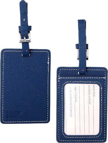 Lands' End Luggage Tags 2-Pack, Travel Bag Tag, Suitcase Identifier (Navy) in Kuwait
