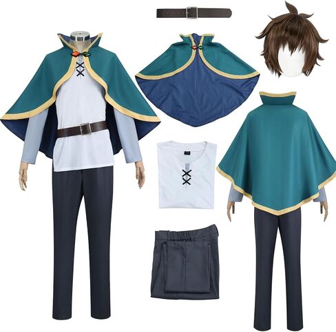 Adult Green Satou Kazuma Clothing, Suit Uniform Complete Set in Saudi Arabia