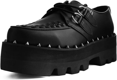 T.U.K. Faux Leather Dino Lug Sole Creepers for Men & Women, Spike Studded Platform Shoes in Saudi Arabia