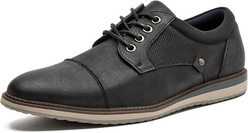 Men's Business Casual Cap Toe Oxford Dress Shoes | Comfortable, Cushioned, Breathable, Padded Collar, Office, Work, Commuting, Interview, Wedding, Daily Wear in Saudi Arabia