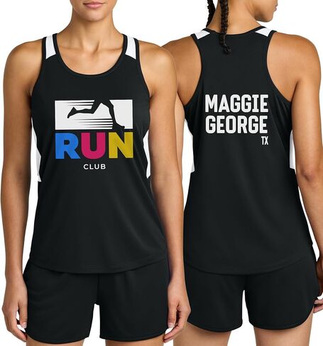 Personalized Women’s Track & Field Racing Singlet Custom Name & Image Team Sportswear in Kuwait