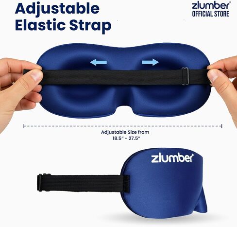 ZLUMBER Eyemasks for Sleeping 3 Pack - Eye Sleep Mask & Blindfold for Sleeping Men Women, 100% Blackout 3D Contoured Face Mask Sleep, Night Masks for Sleeping Men Side Sleepers, Adjustable in Saudi Arabia