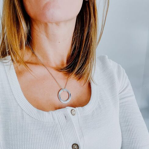 Jenna Ring Necklace Necklace Kids Names Personalized Necklace Washer Necklace Mom Gift Mother's Day Gift Personalized Kid Name Gift for Her Personalized Jewelry JENNA-RING in Saudi Arabia