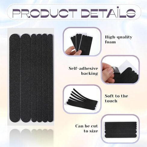 36PCS Sling Back Heel Grips Black Invisible and Soft Heel Grips Self-Adhesive Anti Slip Heels Straps Inserts Foam Cushion Inserts Straps for Loose Shoes Sandals High Heels Pinch Protection in Saudi Arabia