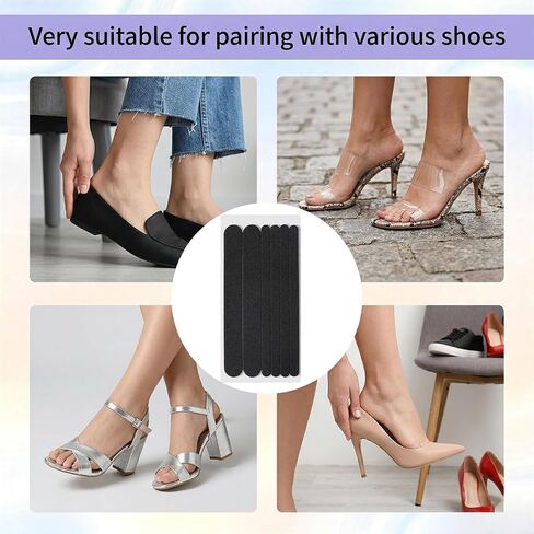 36PCS Sling Back Heel Grips Black Invisible and Soft Heel Grips Self-Adhesive Anti Slip Heels Straps Inserts Foam Cushion Inserts Straps for Loose Shoes Sandals High Heels Pinch Protection in Saudi Arabia