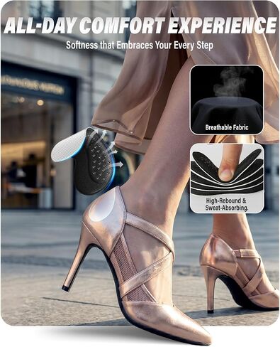 Heel Grips for Shoes Too Big, Non Slip Heel Cushion Inserts with Silicone Grip Dots to Prevent Blisters, Soft Shoe Pads for Men & Women, 8-Pack Black for Sneakers, Loafers, Boots & Heels in Saudi Arabia