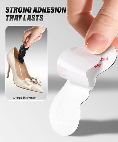Heel Grips for Shoes Too Big, Non Slip Heel Cushion Inserts with Silicone Grip Dots to Prevent Blisters, Soft Shoe Pads for Men & Women, 8-Pack Black for Sneakers, Loafers, Boots & Heels in Saudi Arabia