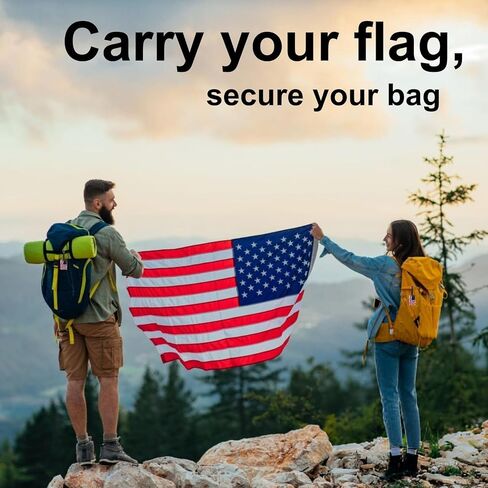 USA Flag Luggage Tag, American Flag Travel ID Tag with Adjustable Strap, Durable Bag Tag for Suitcase, Backpack & Baggage Identification - Pack 2 in Saudi Arabia