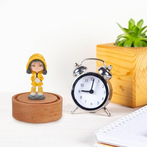 Luxshiny DIY Music Box Base 3.93 Inch Solid Wood Rotating Platform Replacement Part for Crafting Custom Musical Boxes Home Decor Gift in Kuwait