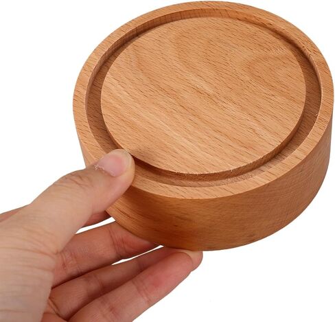 Luxshiny DIY Music Box Base 3.93 Inch Solid Wood Rotating Platform Replacement Part for Crafting Custom Musical Boxes Home Decor Gift in Kuwait