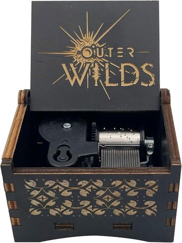 Outer Hand Crank Wilds Music Box Antique Vintage Craft Unique Laser Musical Boxes Decorations for Christmas, Wedding, Valentines, Birthday Gifts (Outer a Wilds Hand Crank) in Saudi Arabia
