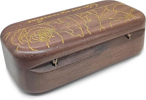 You are My Sunshine Music Box Solid Wood Vintage Laser Carving Jewelry Musical Boxs (Walnut Wood) in Saudi Arabia
